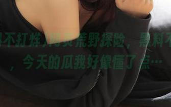 网页荒野探险，黑料不打烊，今天的瓜我好像懂了点…